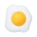 Interactive catnip ball toy in fried egg or poached egg shape with cute cat head design