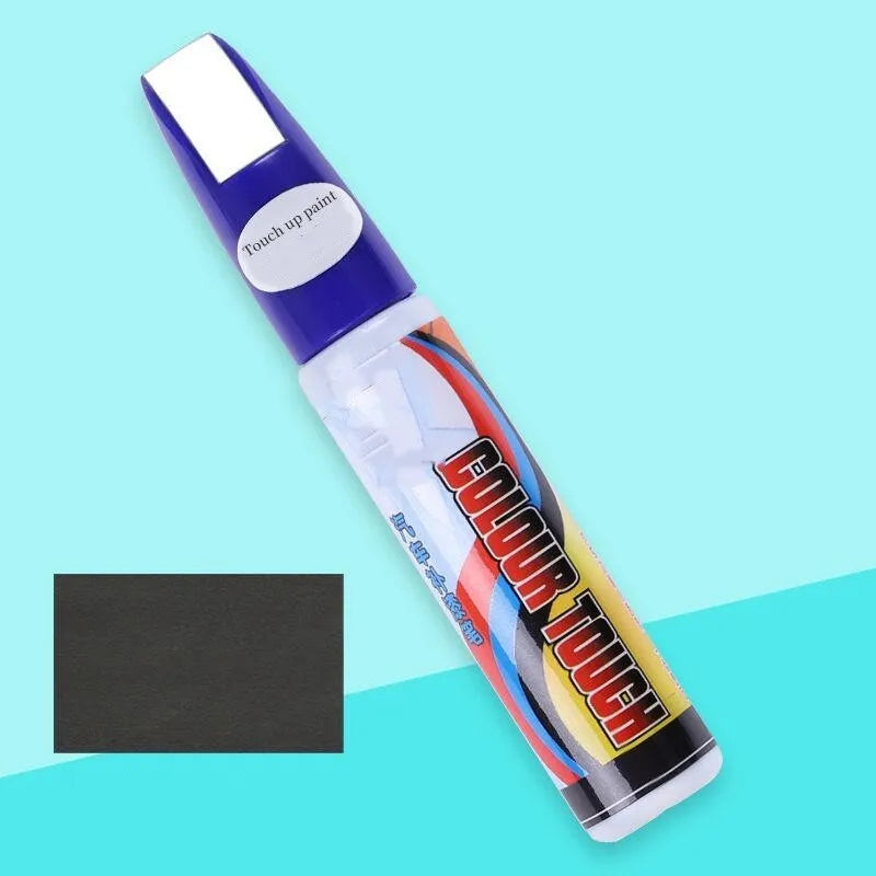 Automotive paint repair pen kit with scratch wax, paint pen, sandpaper and sponge for car bodywork