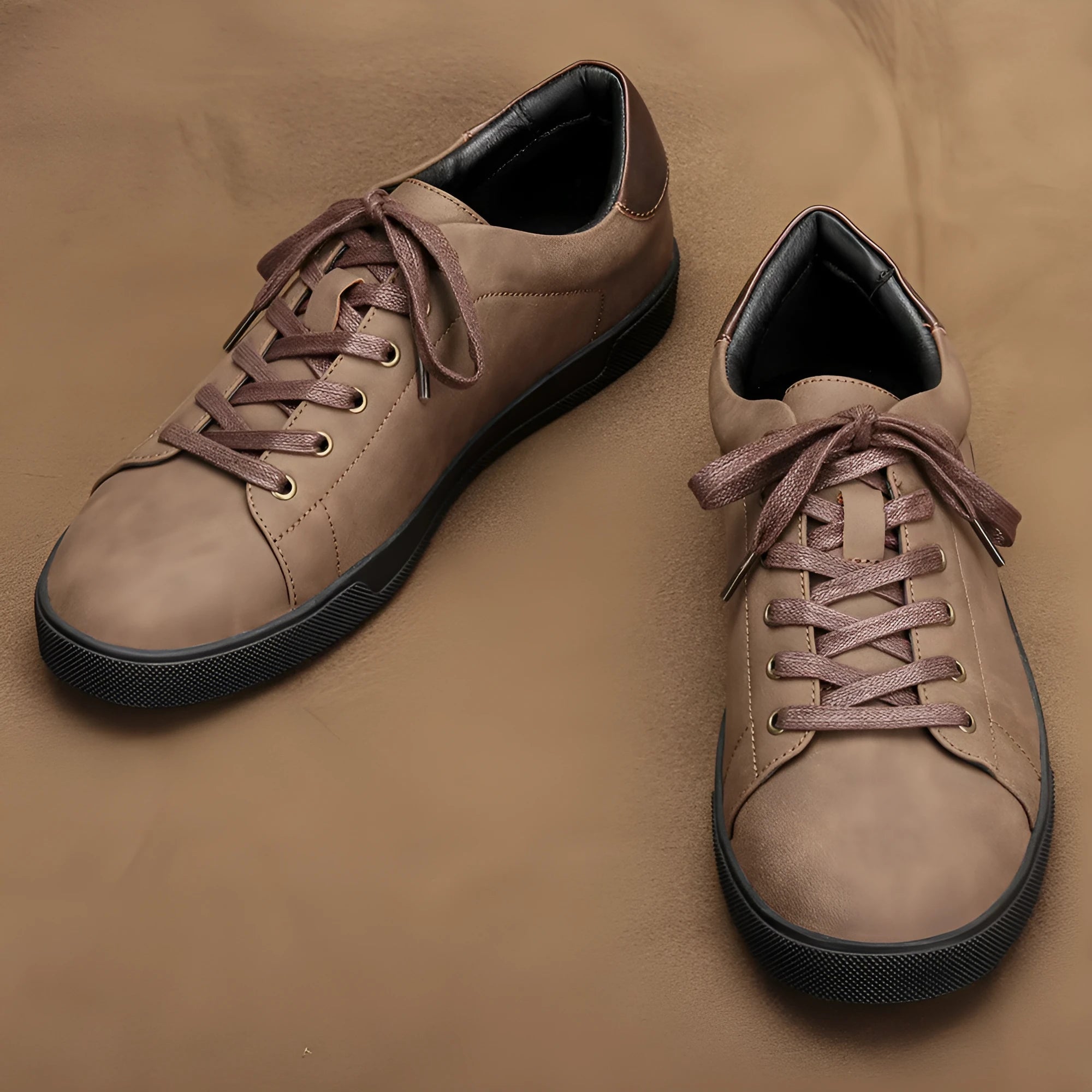 Men's casual pumps in colour KD4276, artificial PU upper with leather stitching, round toe, low flat heel