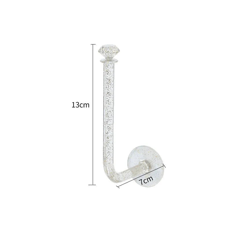 White plastic diamond crystal storage hook wall rack small and large sizes