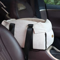 Beige polyester pet car nest and diaper bag with dimensions 23x20x40 cm