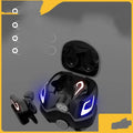 Colourful wireless Bluetooth gaming headset with earplug-style earpieces in yellow, black, and grey variants.