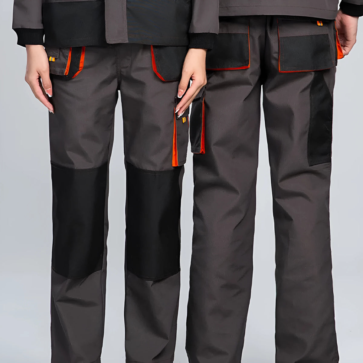 Men's dark grey multi-pocket cargo pants with large pocket, polyester moisture-absorbing fabric, sizes S-5XL