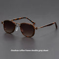 Retro-style square frame sunglasses with a metal and plastic build in a two-tone colour option.