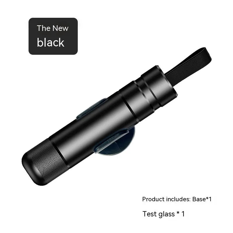 Aluminium alloy car safety escape hammer with seatbelt cutter, 88mm length with sand-blasted finish