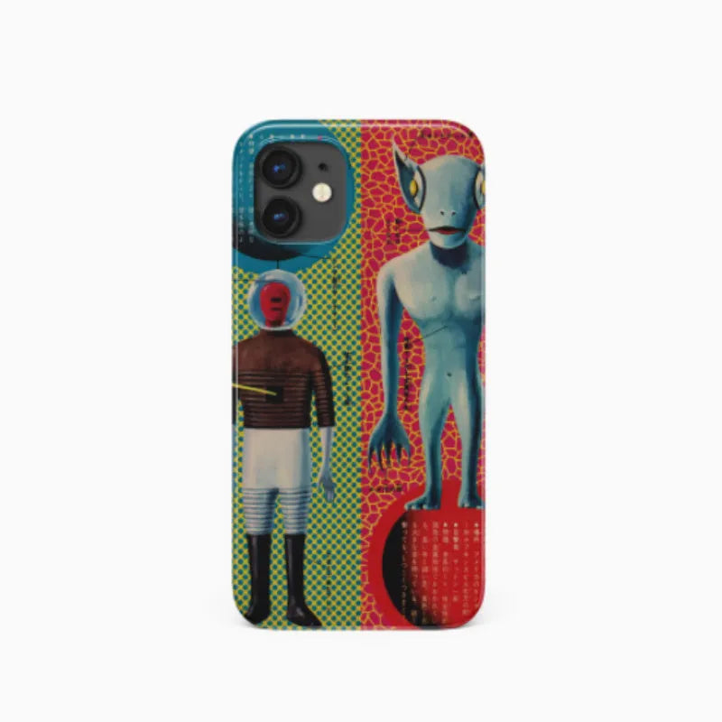 Retro art design hard shell iPhone case in frosted and glossy finish options