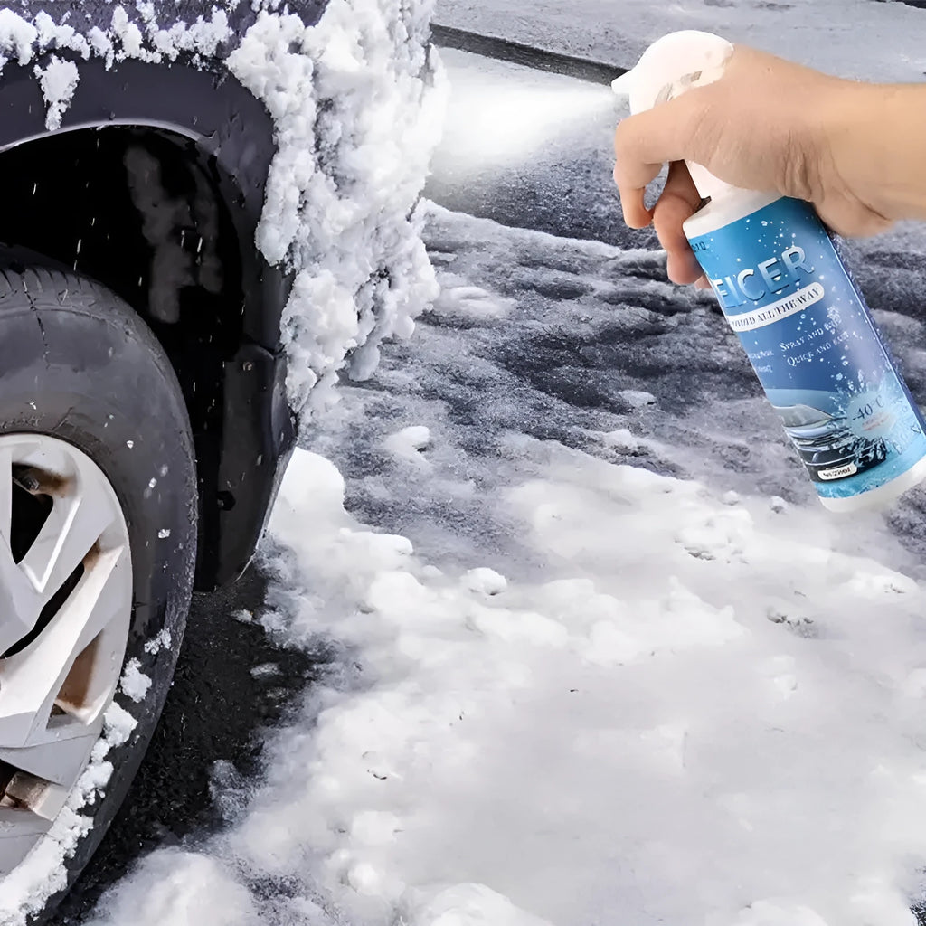 250ml car windscreen deicer spray bottle with English labelling for winter ice removal