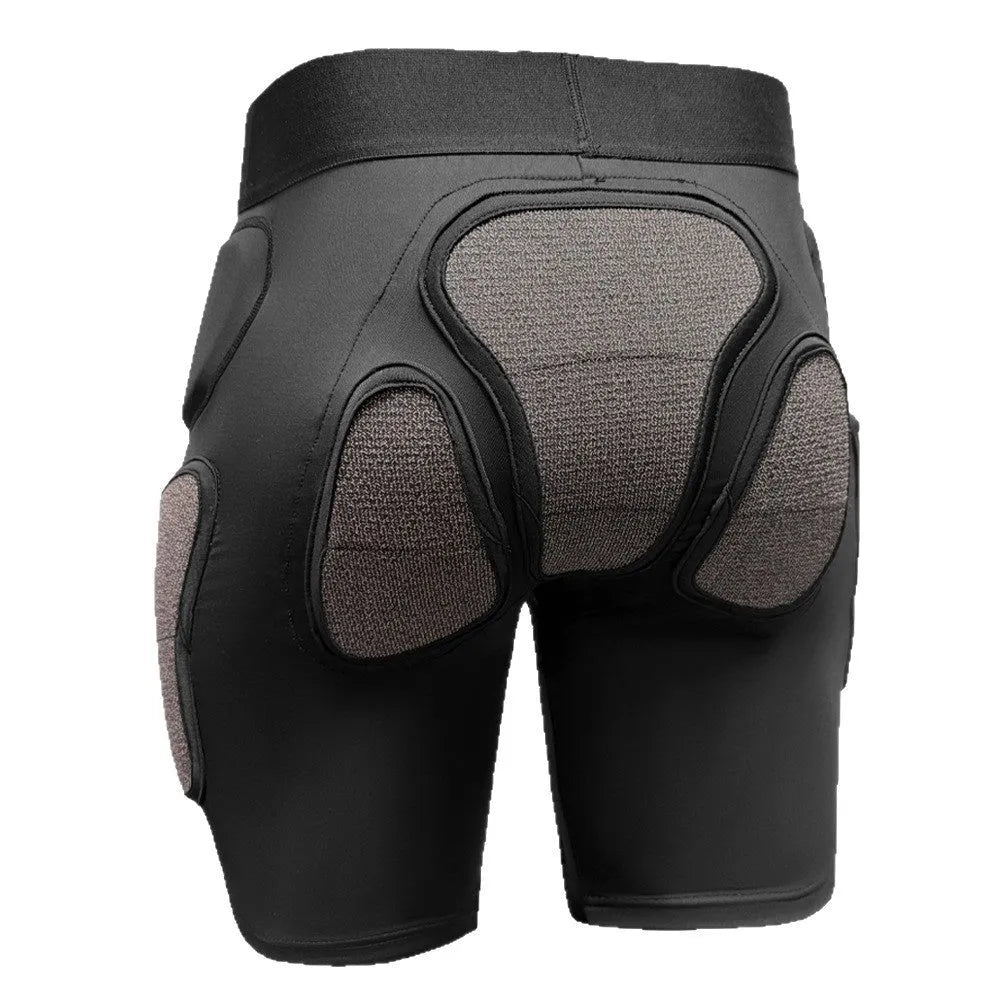 X-ray diffraction ski protective gear set showing hip pads and knee pads for winter sports impact protection