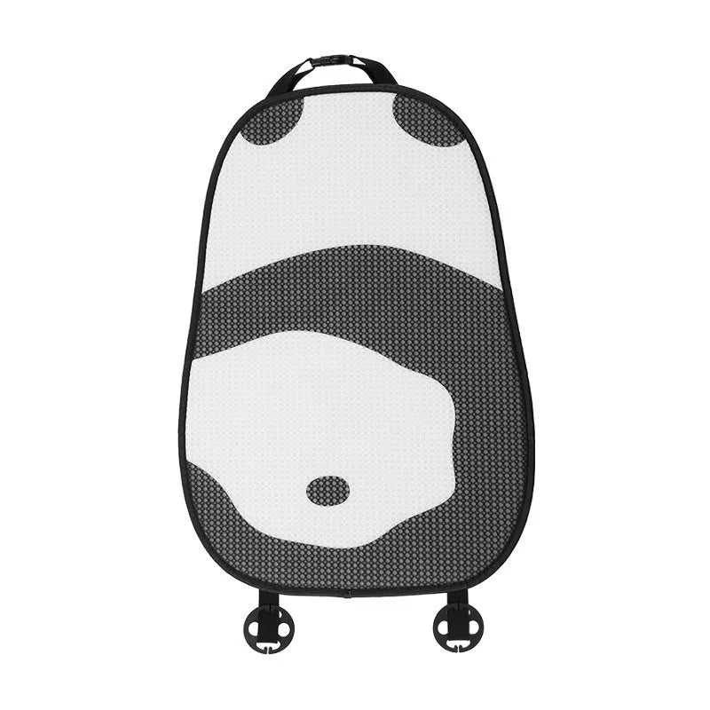 Cartoon panda automotive lumbar support cushion with plush material and PP cotton filler