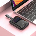 20,000mAh portable power bank with multiple USB ports in various colour options