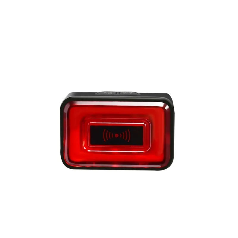 Smart millimetre wave radar detection bicycle tail light with dual mounting bracket.