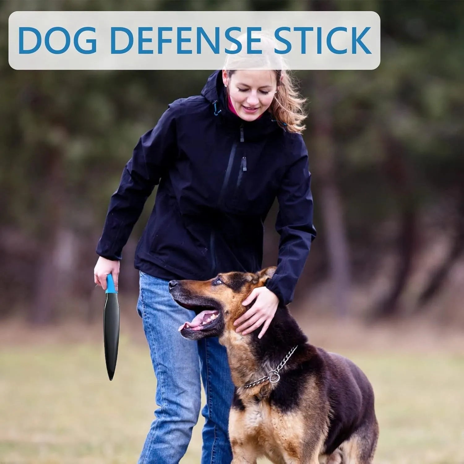 35cm nylon dog break stick with coloured handle for small medium dog training