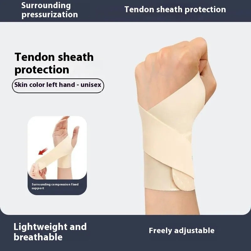 Adjustable breathable athletic wristguards in black and skin colour for badminton, tennis, and volleyball.
