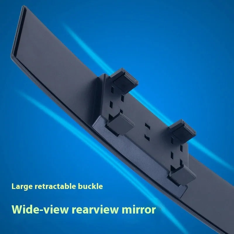 Car surface widen plus size rearview mirror 300mm white curved anti-glare ABS frame