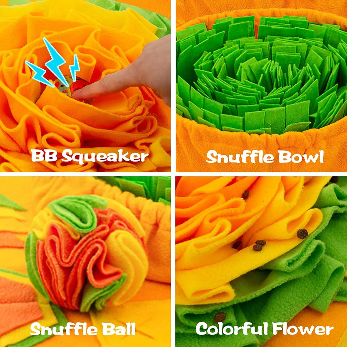 Polar fleece sniffing pad 85x50cm in cushion gift ball colour for interactive dog feeding and mental stimulation