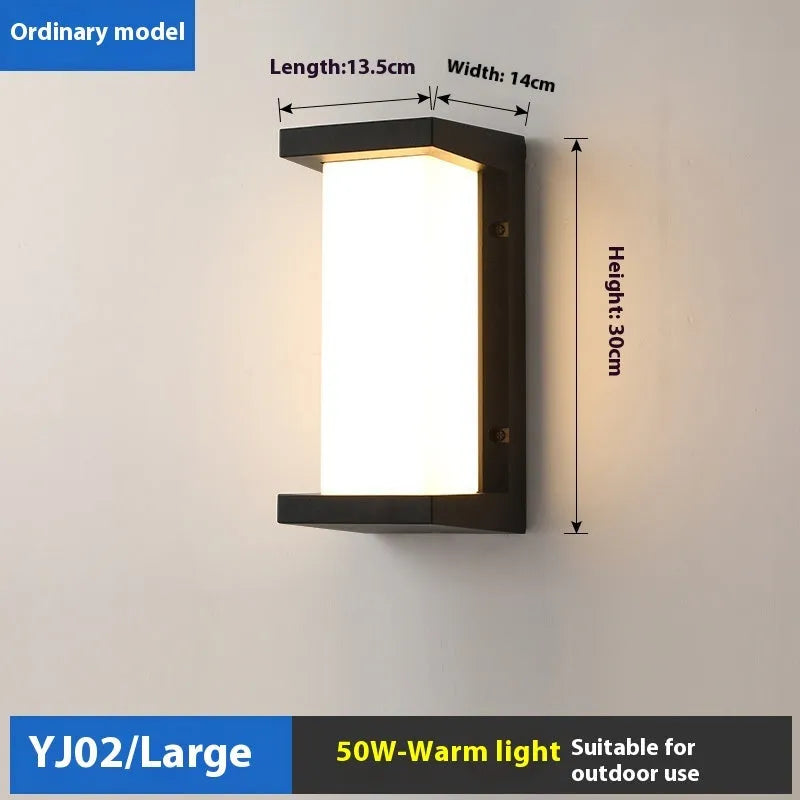 Outdoor wall mounted lamp with acrylic shade and aluminium body, suitable for garden and exterior lighting with IP65 waterproof rating.