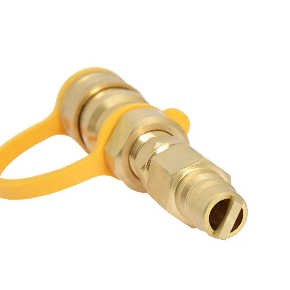 Brass gas propane conversion charging connector with 3/8-inch connection and American standard thread