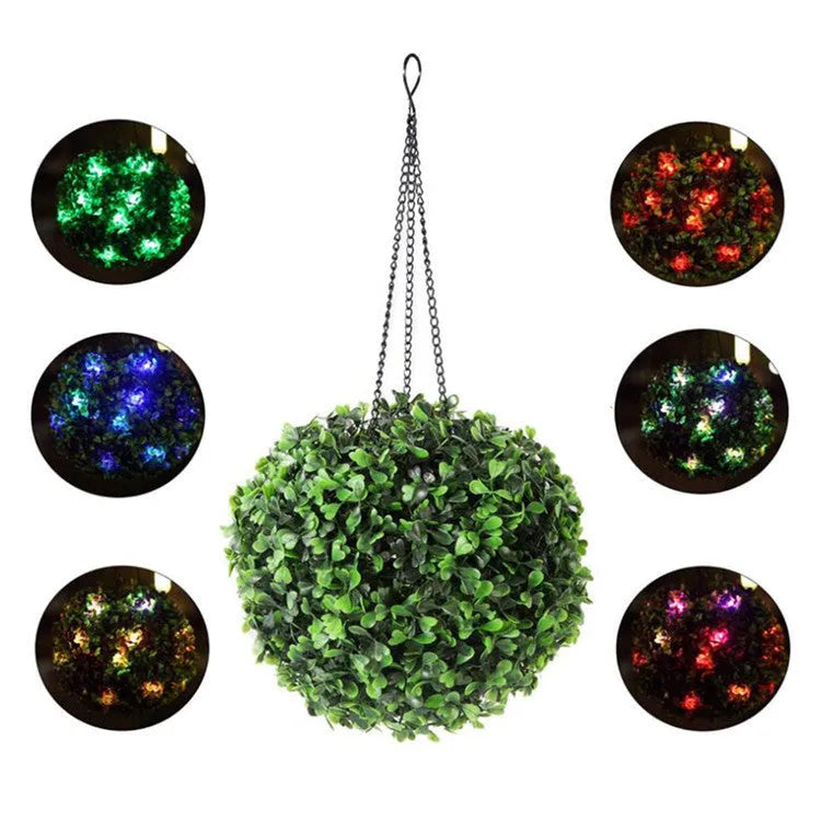 Solar grass ball light with plastic rattan shade, IP55 rated, 20x20x34cm, warm white LED for garden decoration