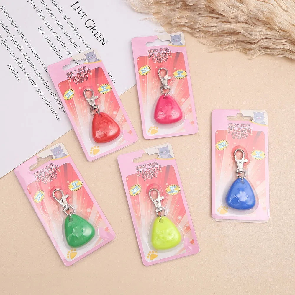 Silicone triangle light-up pet ornament in red pink blue green yellow colour options