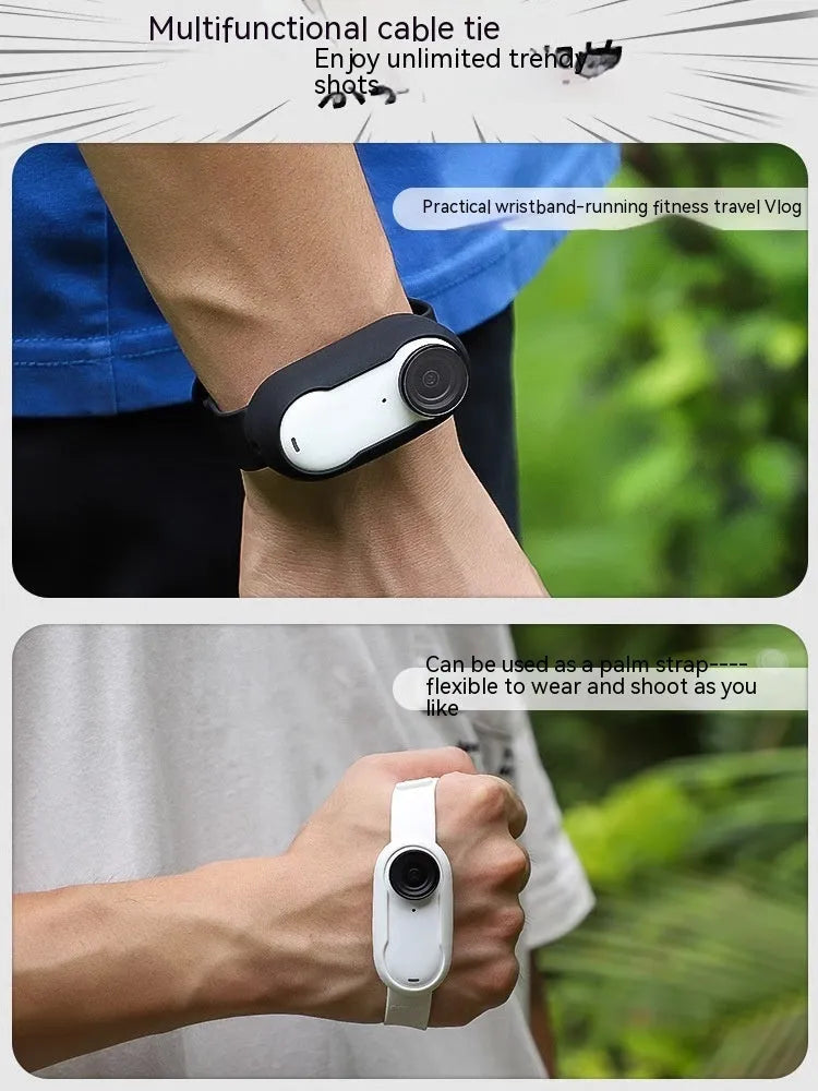 Black silicone collar camera for pets with wireless recording, USB charging, indoor outdoor use