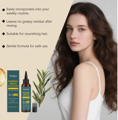 Rosemary hair oil 100ml bottle with pointed nozzle and detangling comb set