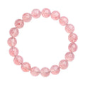Natural white water strawberry quartz crystal ball bracelet with geometric beads