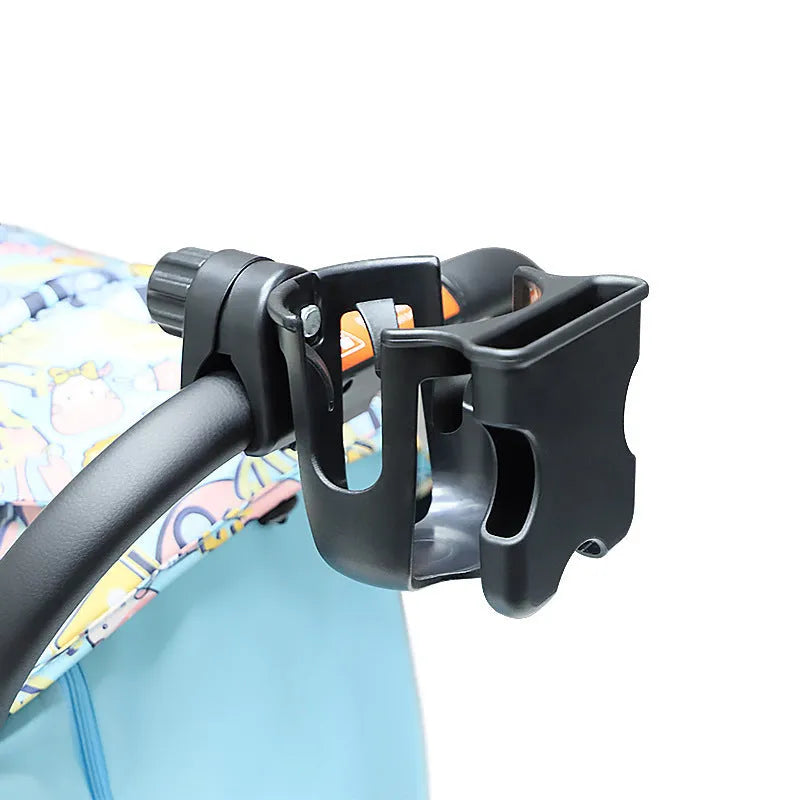 Black ABS plastic universal car cup holder measuring 19x10x11.3cm