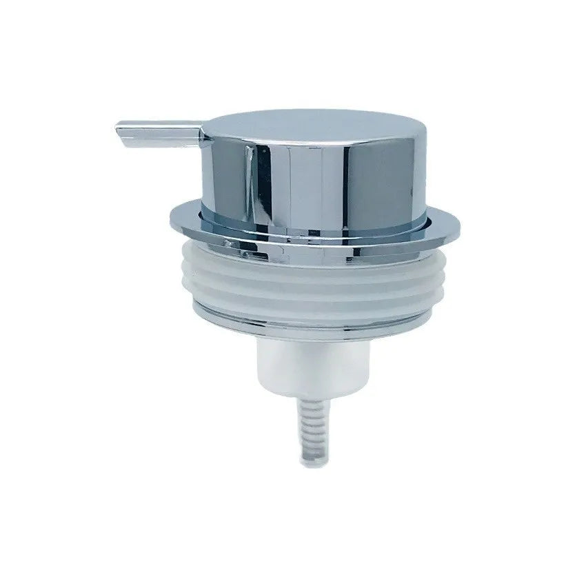 Foam pump head for facial cleanser with large pump design in Asian gold colour