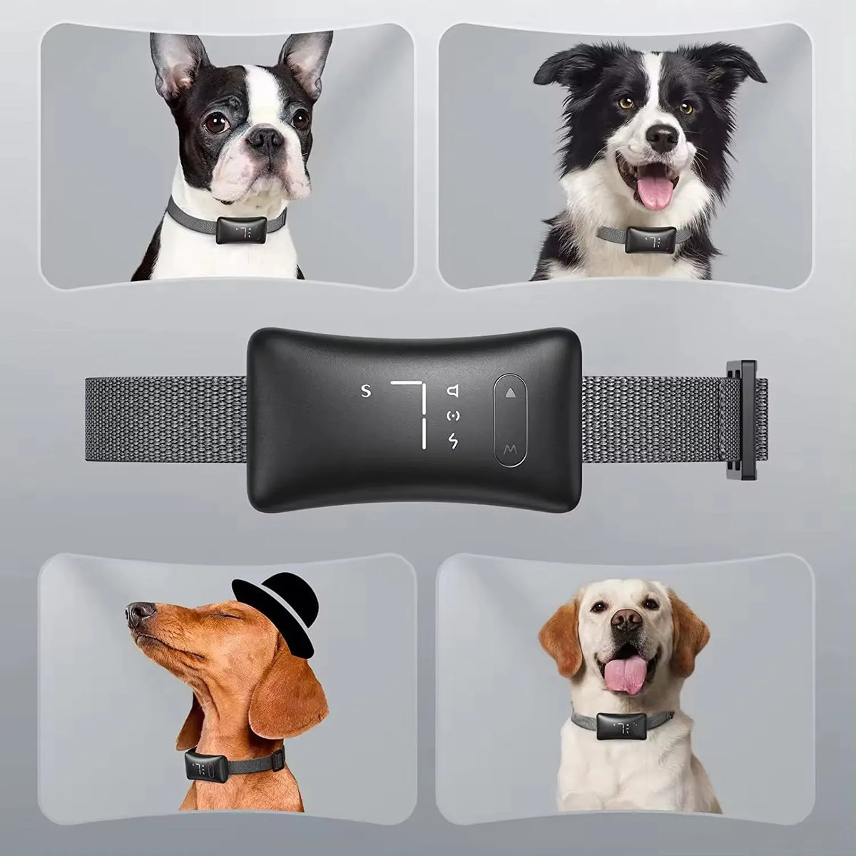 Smart Pet Bark Stopper Training Collar plastic black or white dog bark control device