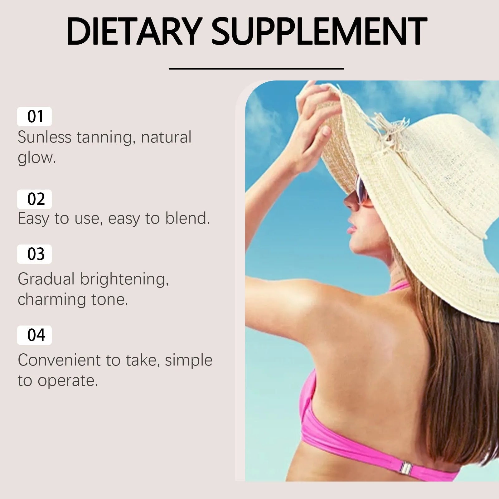 60ml sun tanning essence bottle for body protection against sun exposure