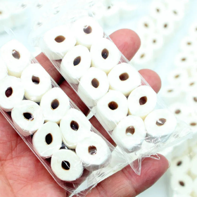 Simulated tissue roll paper model for children's educational play measuring 30x15x80mm