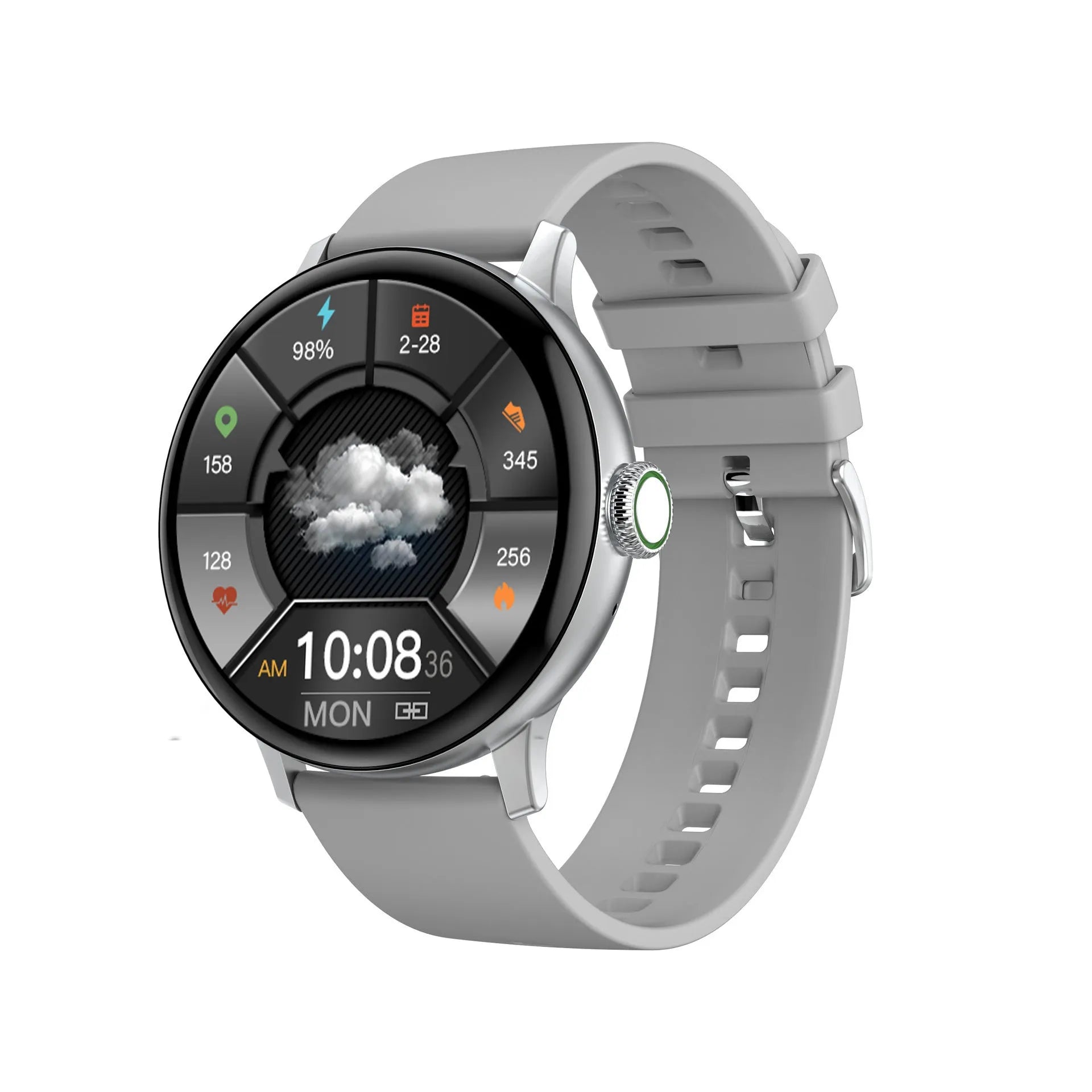 Bluetooth call smart bracelet with heart rate monitor on wrist, showing black steel and sports belt options