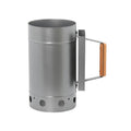Zinc-iron alloy outdoor charcoal fire bin with carbon bucket design and oven igniter.