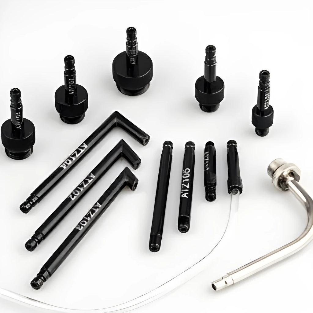 Automatic transmission oil refuelling machine pump tool kit with multiple connectors