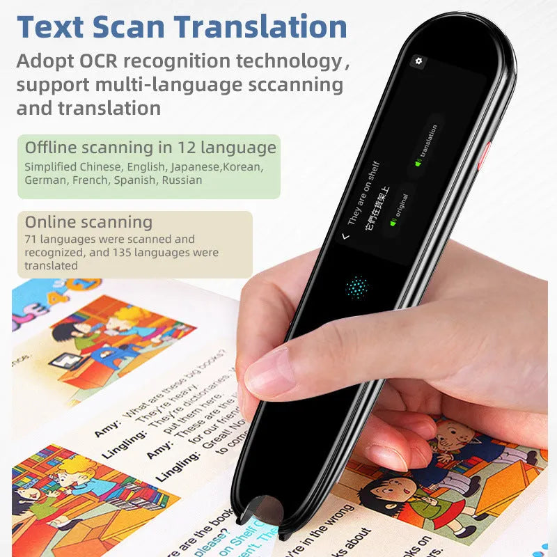 X2 black ABS offline talking pen, handheld, Bluetooth, 146x32x14mm, with data cable and manual