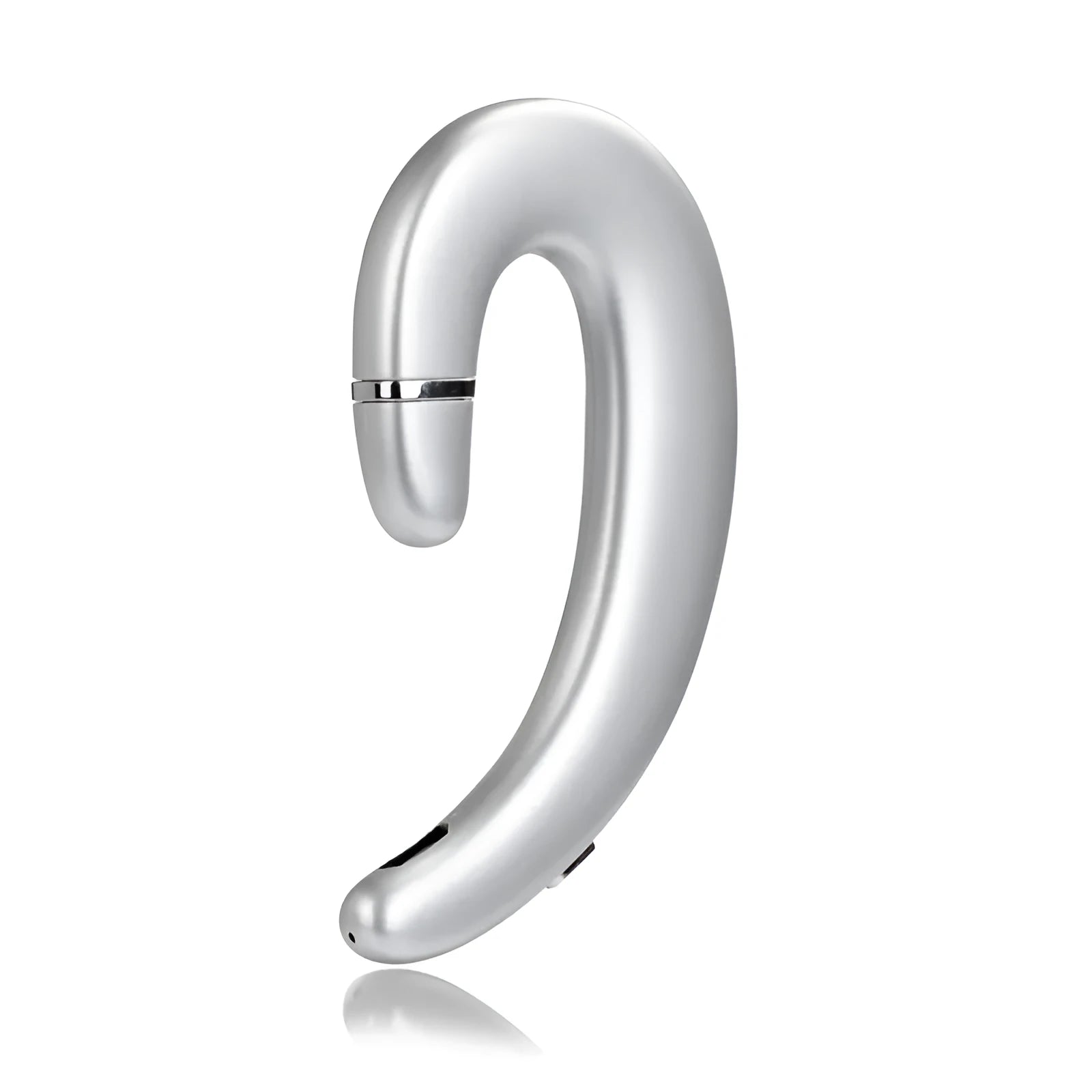 Wireless painless earphones with 80 mAh battery in black, gold, red, and silver colours on a white background