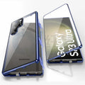 Magnetic mirror phone case in multiple colours for Samsung S24 Ultra, S23 Ultra with peep-proof screen cover.