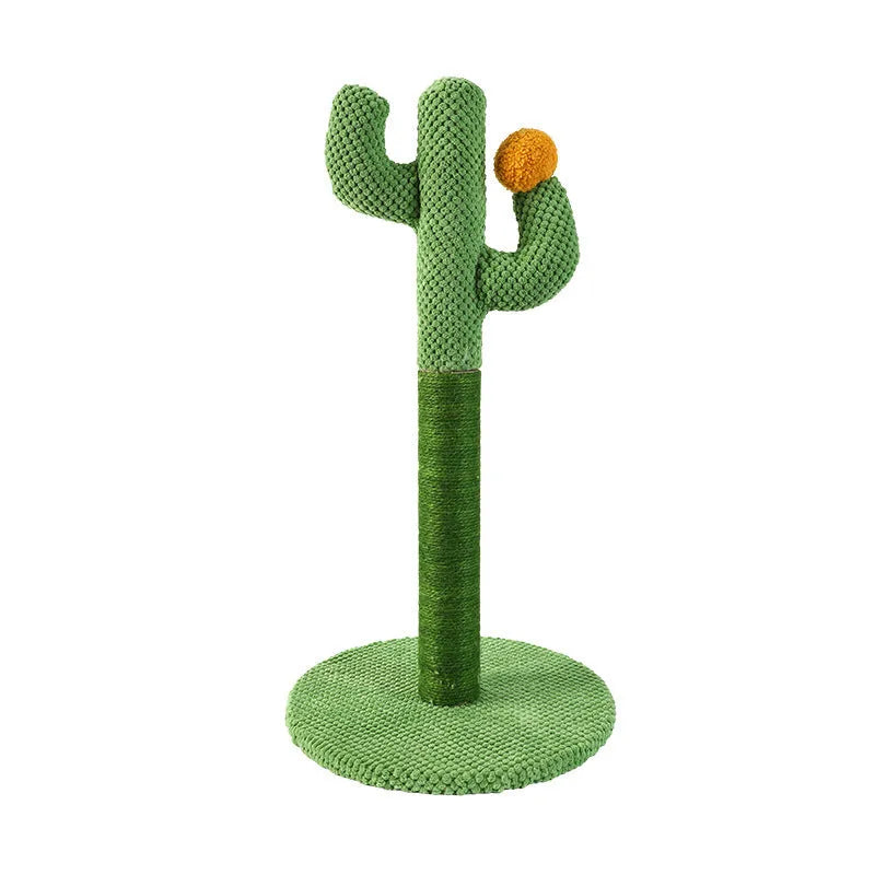 Cactus design cat scratch board with coconut tree element for cats to scratch and climb