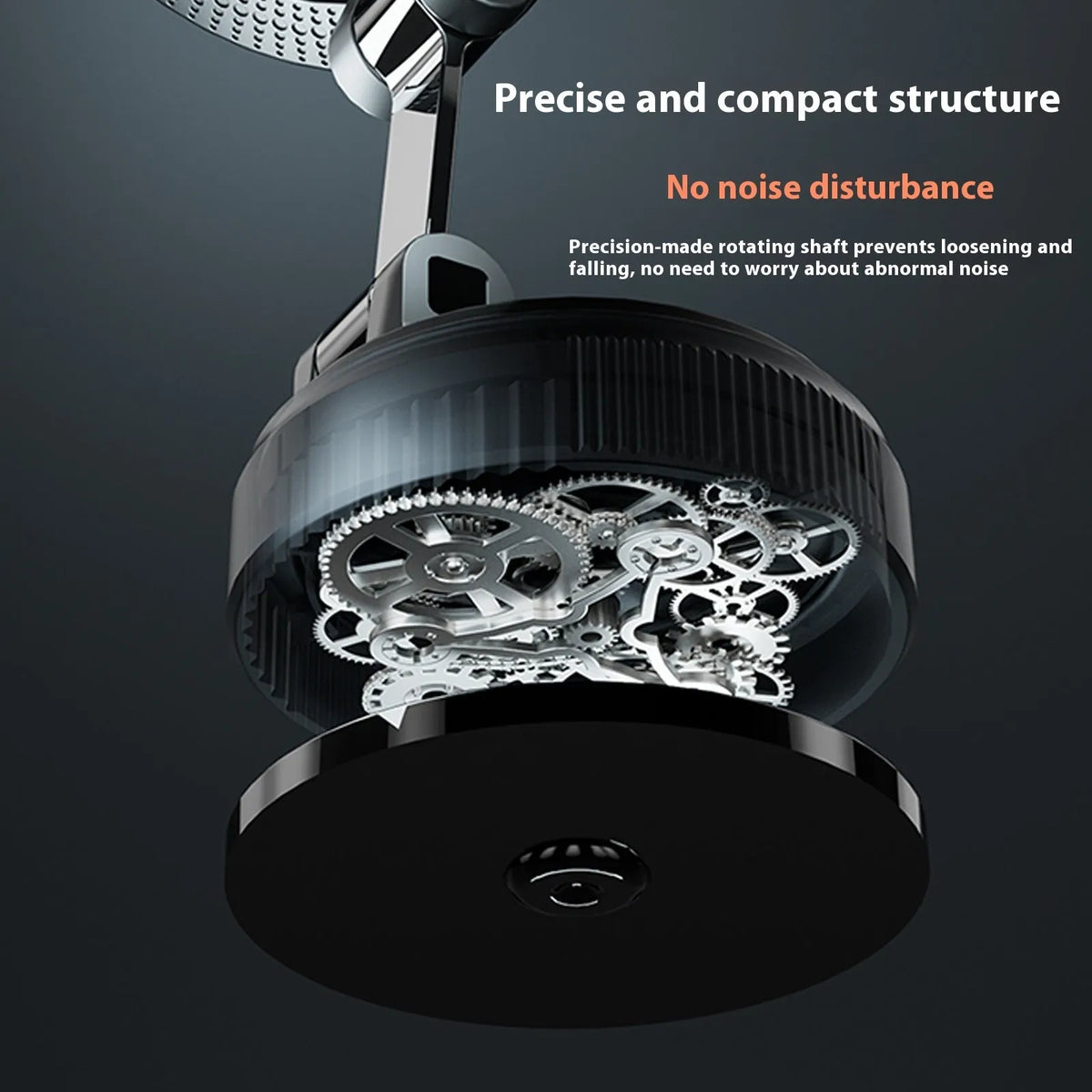 Magnetic car phone holder with suction cup mount, 7.5W, non-rechargeable, shown in black or white style options