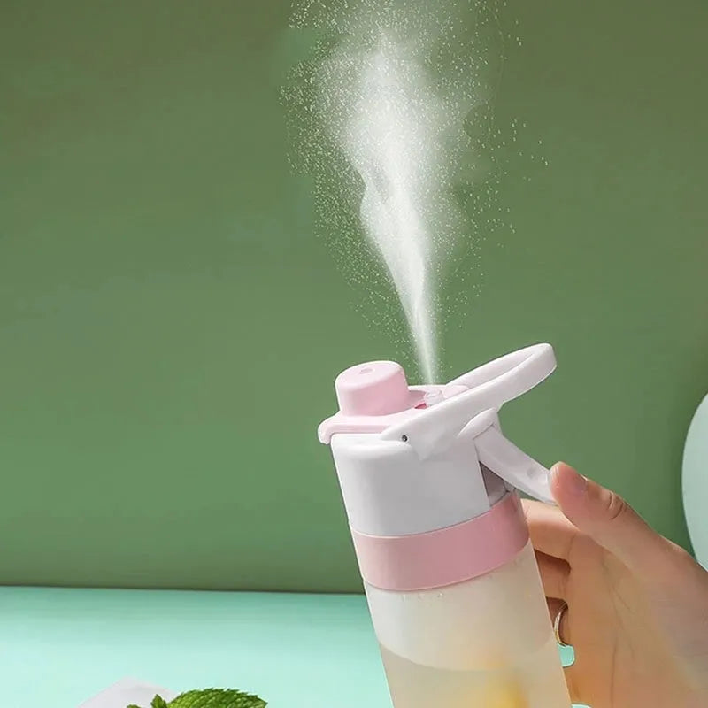 700ml plastic spray water bottle with handle strap and leakproof lid in multiple colours