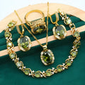 Women's rhinestone zircon jewellery set with cross, crown, and Roman numeral designs on a snake bones chain.
