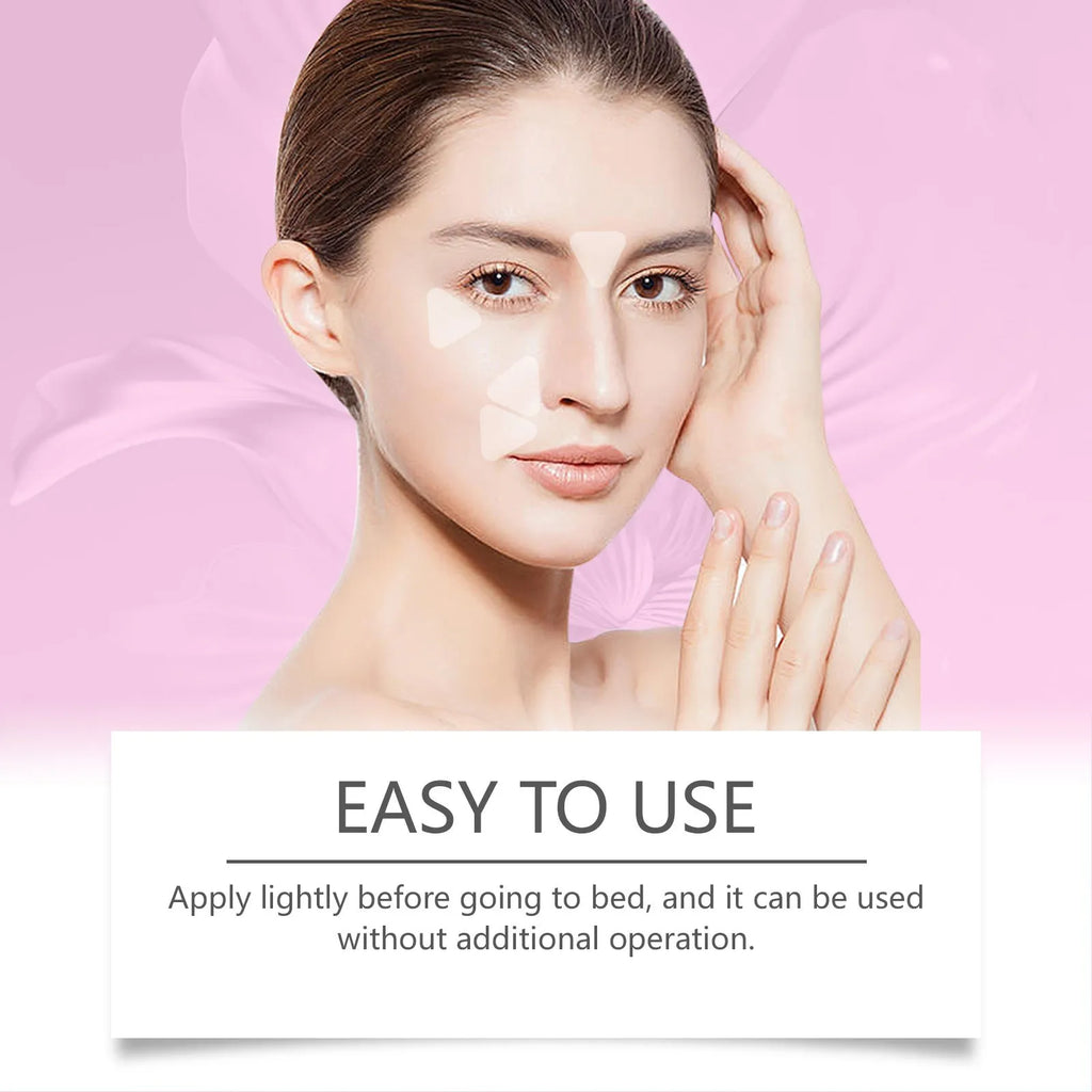Pack of 144 transparent facial fine line nursing adhesive patches with hyaluronic acid