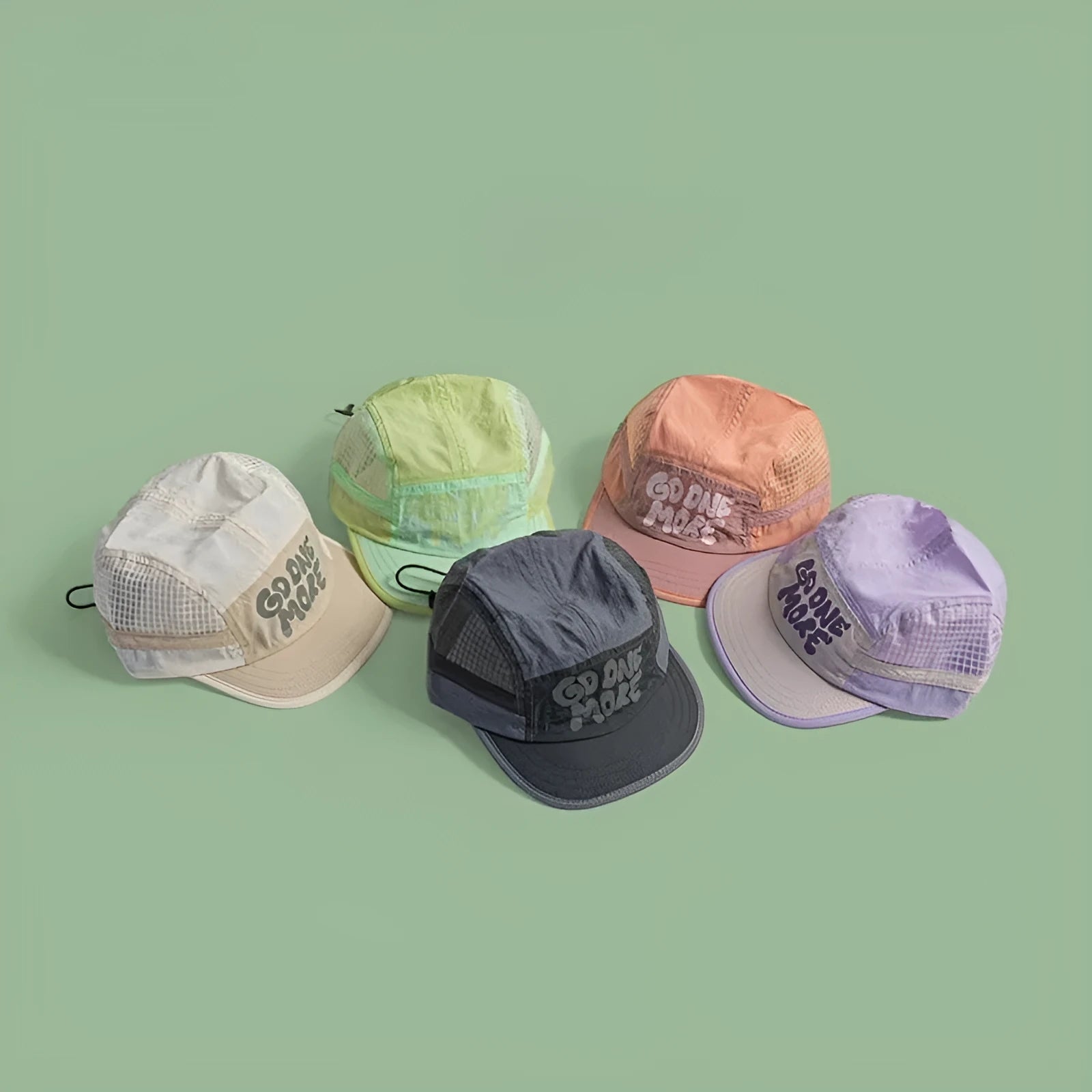 Gradient quick-drying mesh baseball cap with dome crown in five colour options
