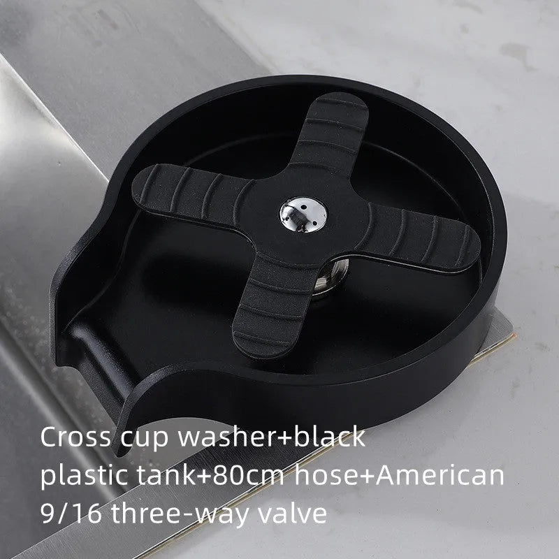 Stainless steel single cup washer for kitchen sink press faucet with 30mm seat.