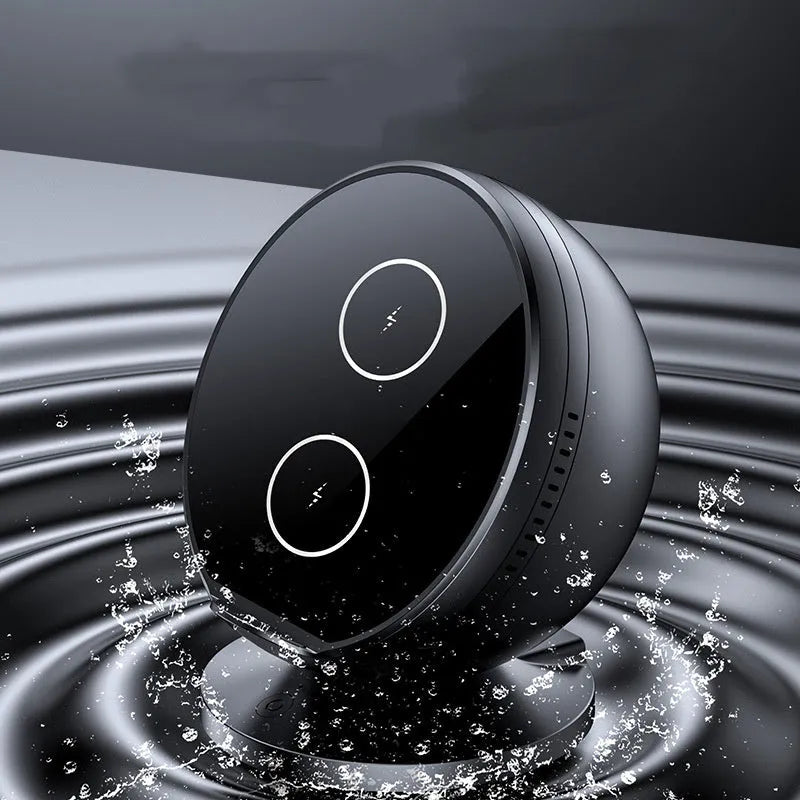 XC-11 mobile phone wireless charging holder with Bluetooth speaker in black, blue, pink or white