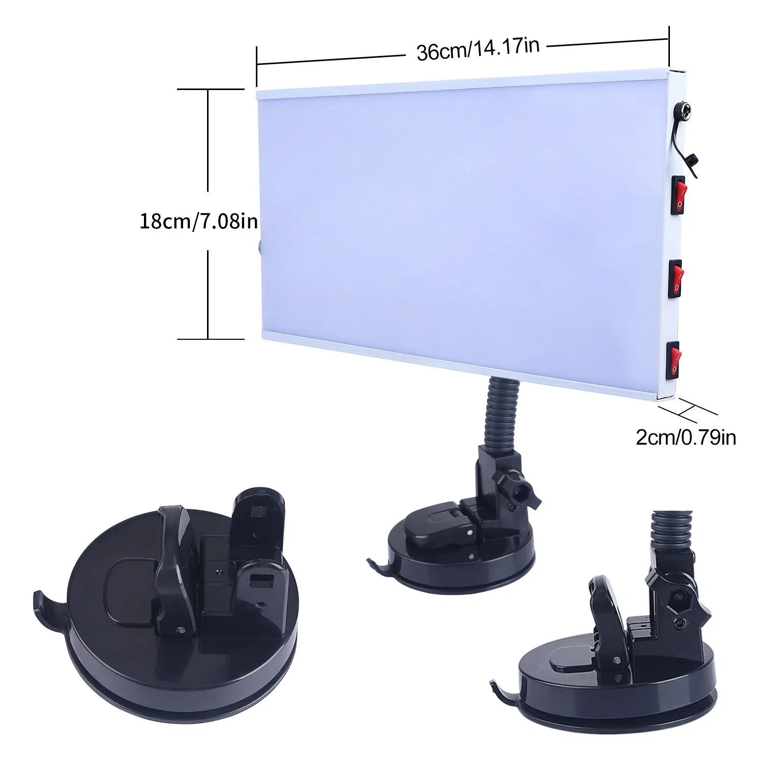 White MPT X009 car dent repair detector kit with concave inspection light and metal alloy tools