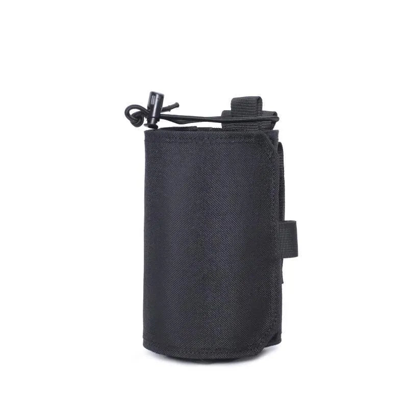 Adjustable heat-holding bottle cover made from Oxford cloth with PU lining, shown in khaki colour