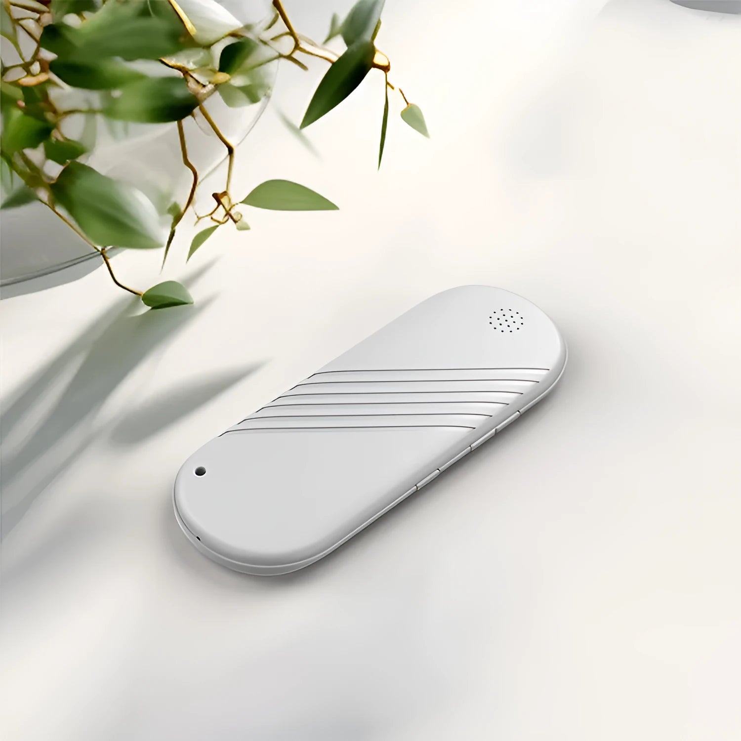 White Noise Gas Bone Conduction Sense Card Timing Bluetooth Speaker in black, white, sky blue, and pink