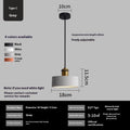 Simple iron chandelier droplight in Nordic style for dining table, bar, bedroom, and bedside