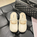Women's plastic baotou flip flop sandals in green, shown from the side.